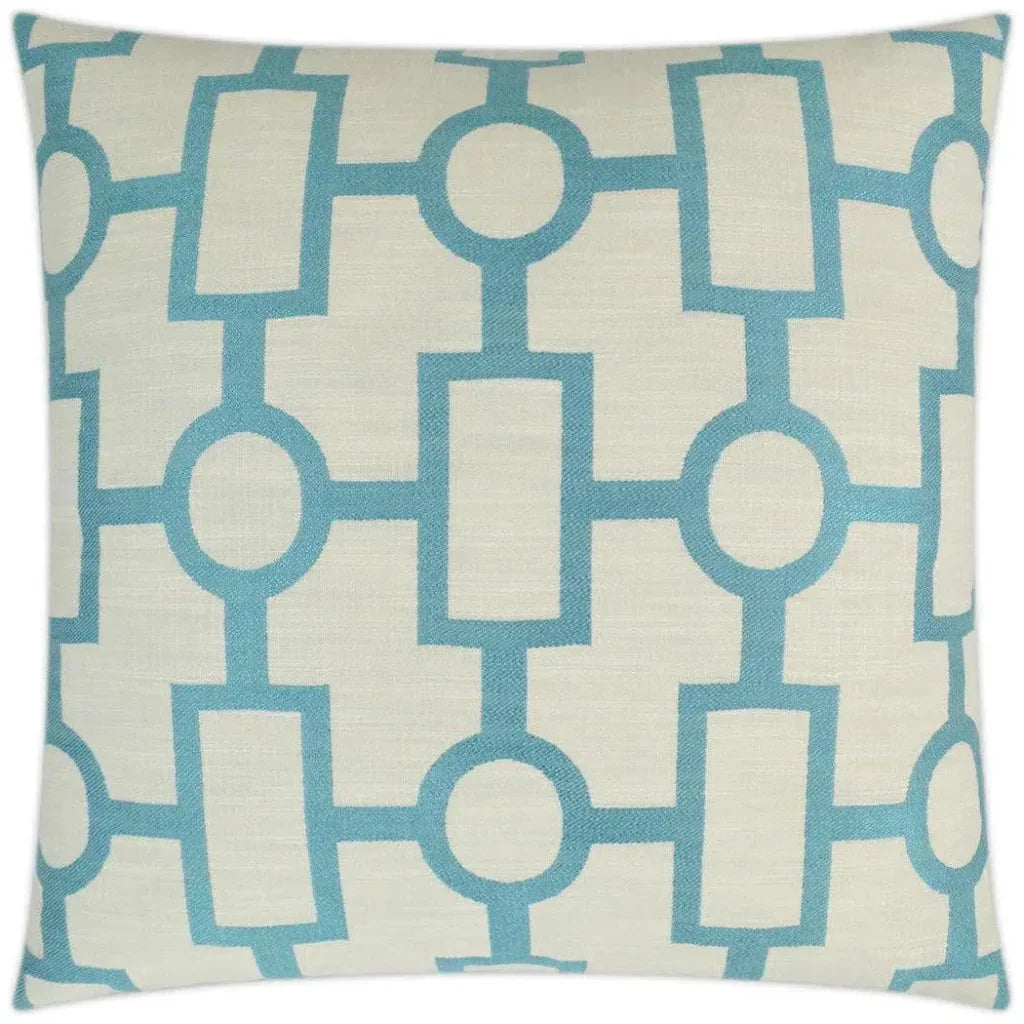 Ellington Turquoise Blue Throw Pillow Insert - LOOMLAN - D.V. Kap - Throw Pillows