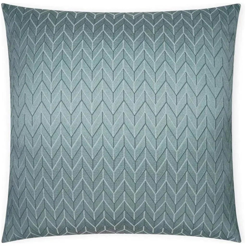 Elodie Aqua Chevron Glam Mist Large Throw Pillow Insert - LOOMLAN - D.V. Kap - Throw Pillows