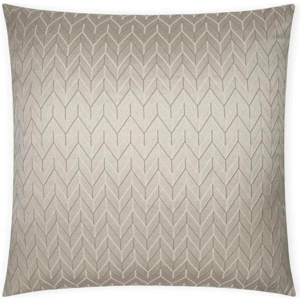 Elodie Chevron Glam Tan Taupe Large Throw Pillow Insert - LOOMLAN - D.V. Kap - Throw Pillows