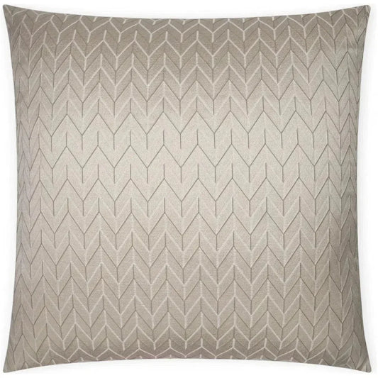 Elodie Chevron Glam Tan Taupe Large Throw Pillow Insert - LOOMLAN - D.V. Kap - Throw Pillows
