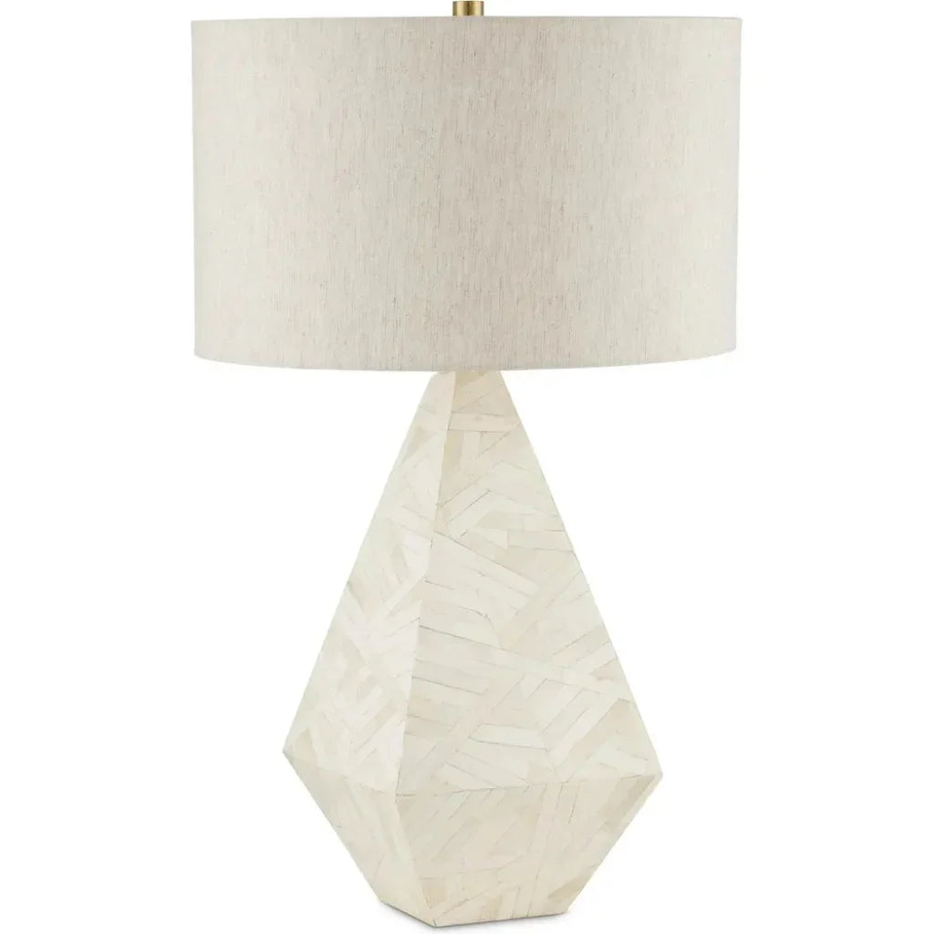 Elysium White Table Lamp - LOOMLAN - Currey & Co - Table Lamps
