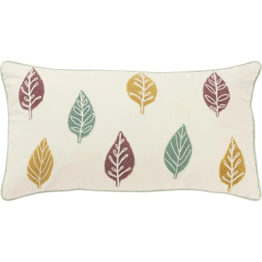 Embroidered Gold Lumbar Pillow With Insert - LOOMLAN - LOOMLAN - Throw Pillows