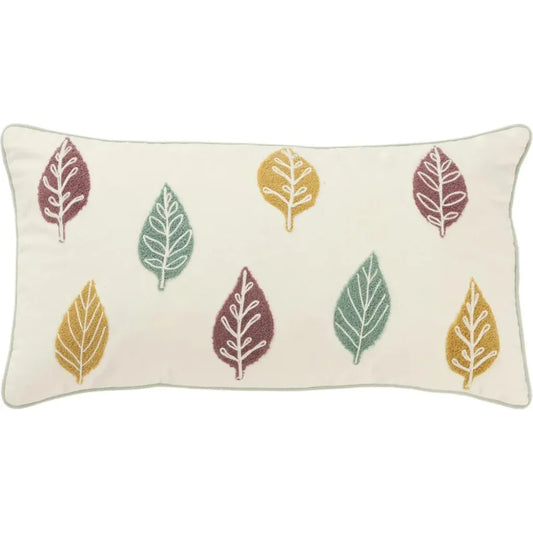 Embroidered Gold Lumbar Pillow With Insert - LOOMLAN - LOOMLAN - Throw Pillows