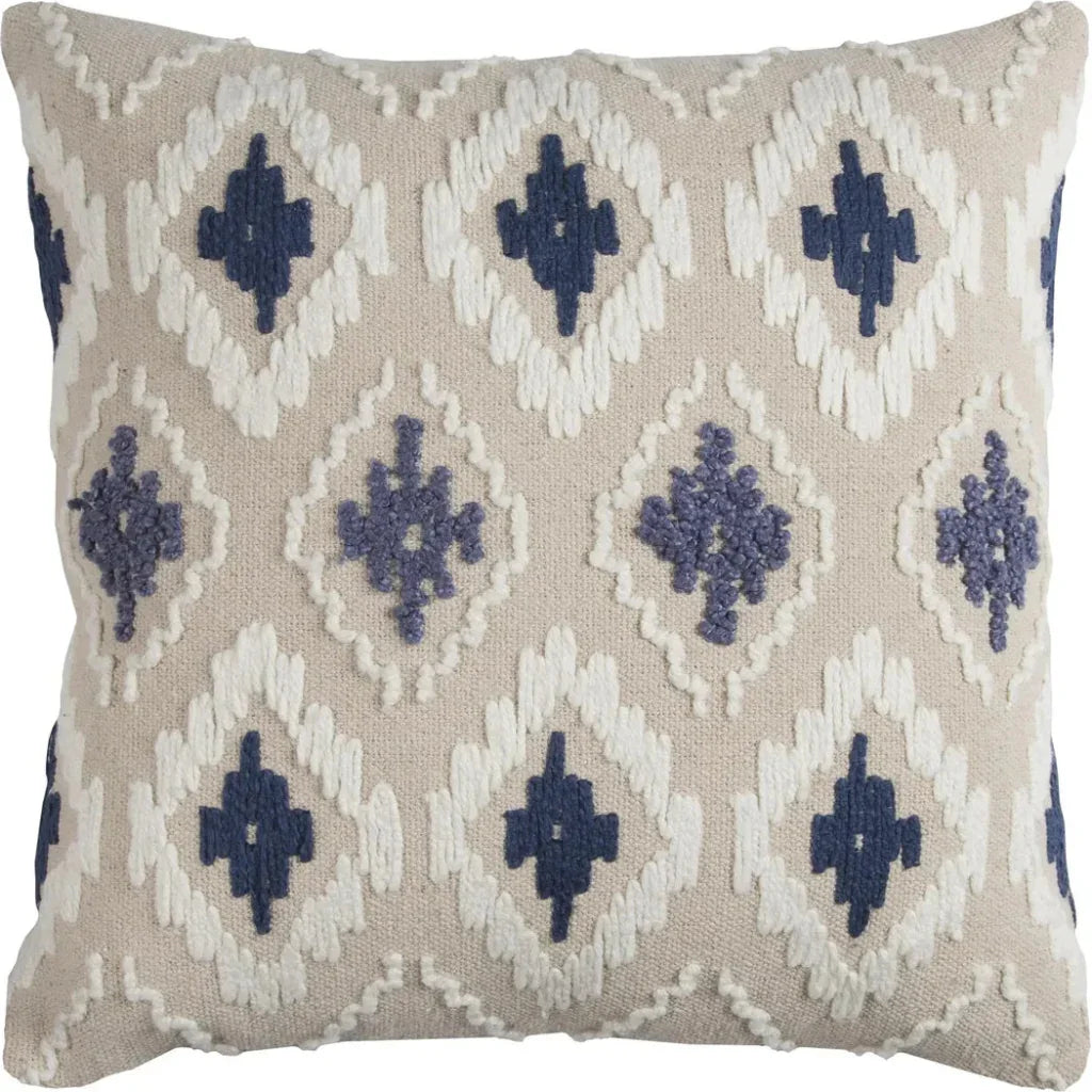 Embroidered Ikat Throw Pillow Down Insert - LOOMLAN - LOOMLAN - Throw Pillows