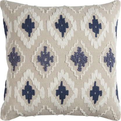 Embroidered Ikat Throw Pillow Down Insert - LOOMLAN - LOOMLAN - Throw Pillows