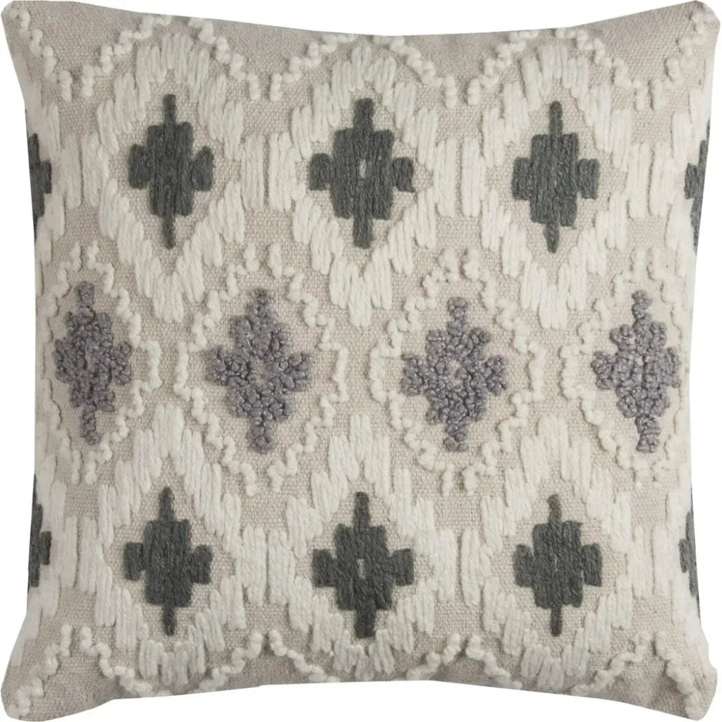 Embroidered Ikat Throw Pillow Down Insert - LOOMLAN - LOOMLAN - Throw Pillows