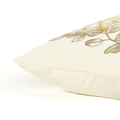 Embroidery Pumpkins Khaki Pillow With Insert - LOOMLAN - LOOMLAN - Throw Pillows