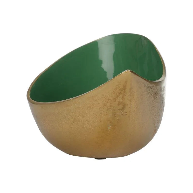 Emerald Gold Finish Vessel - LOOMLAN - Wildwood - Vases & Jars