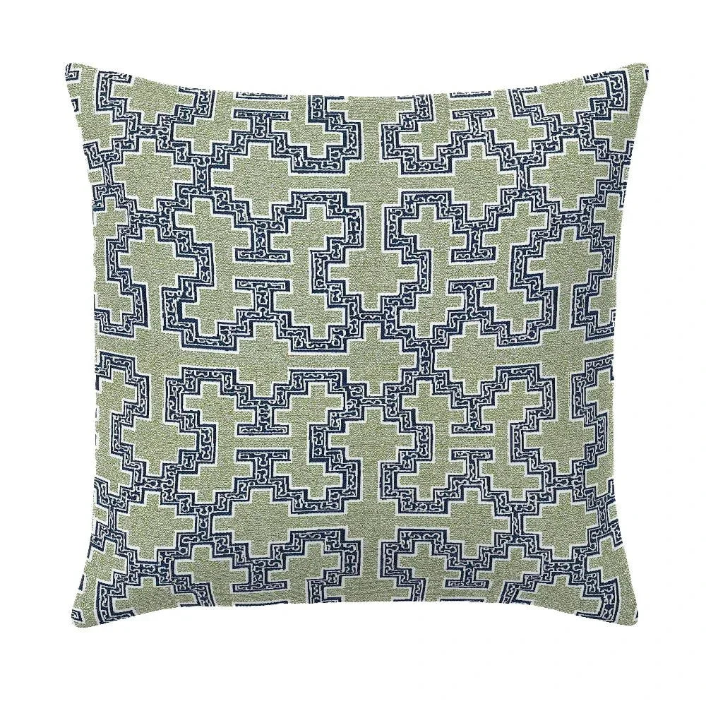 Emerald Sea Prodigy Gemstone Outdoor Pillow-Outdoor Pillows-Earnest Collection-20" Square-LOOMLAN