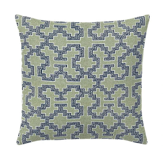 Emerald Sea Prodigy Gemstone Outdoor Pillow-Outdoor Pillows-Earnest Collection-20" Square-LOOMLAN