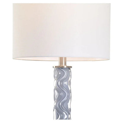 Emily Grey Marble Three - Dimensional Pattern Table Lamp - LOOMLAN - Chelsea House - Table Lamps