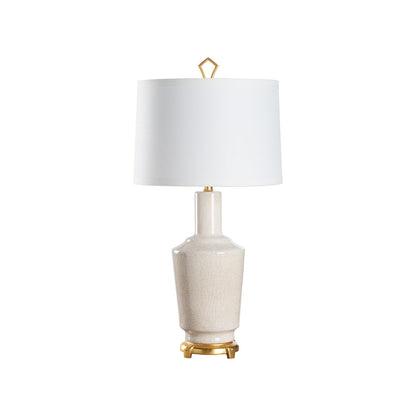Emma White Glazed Ceramic Table Lamp