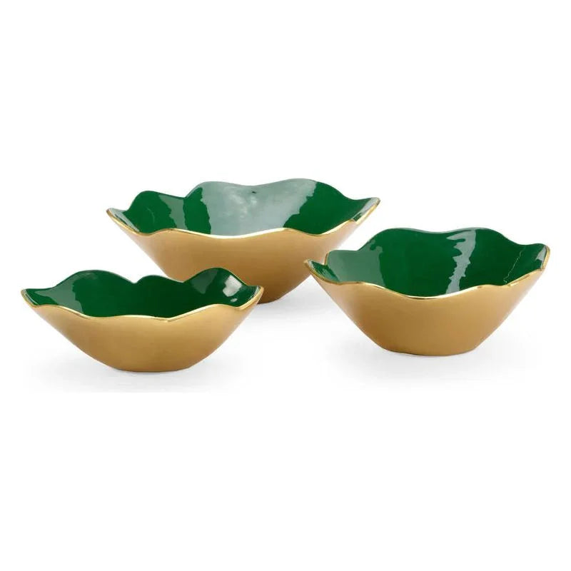 Enameled Decorative Bowl (Set of 3) - LOOMLAN - Boxes & Bowls