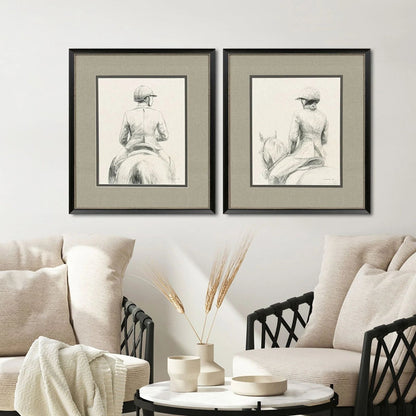 English Rider Wood Framed Wall Art 2PC -- view 2