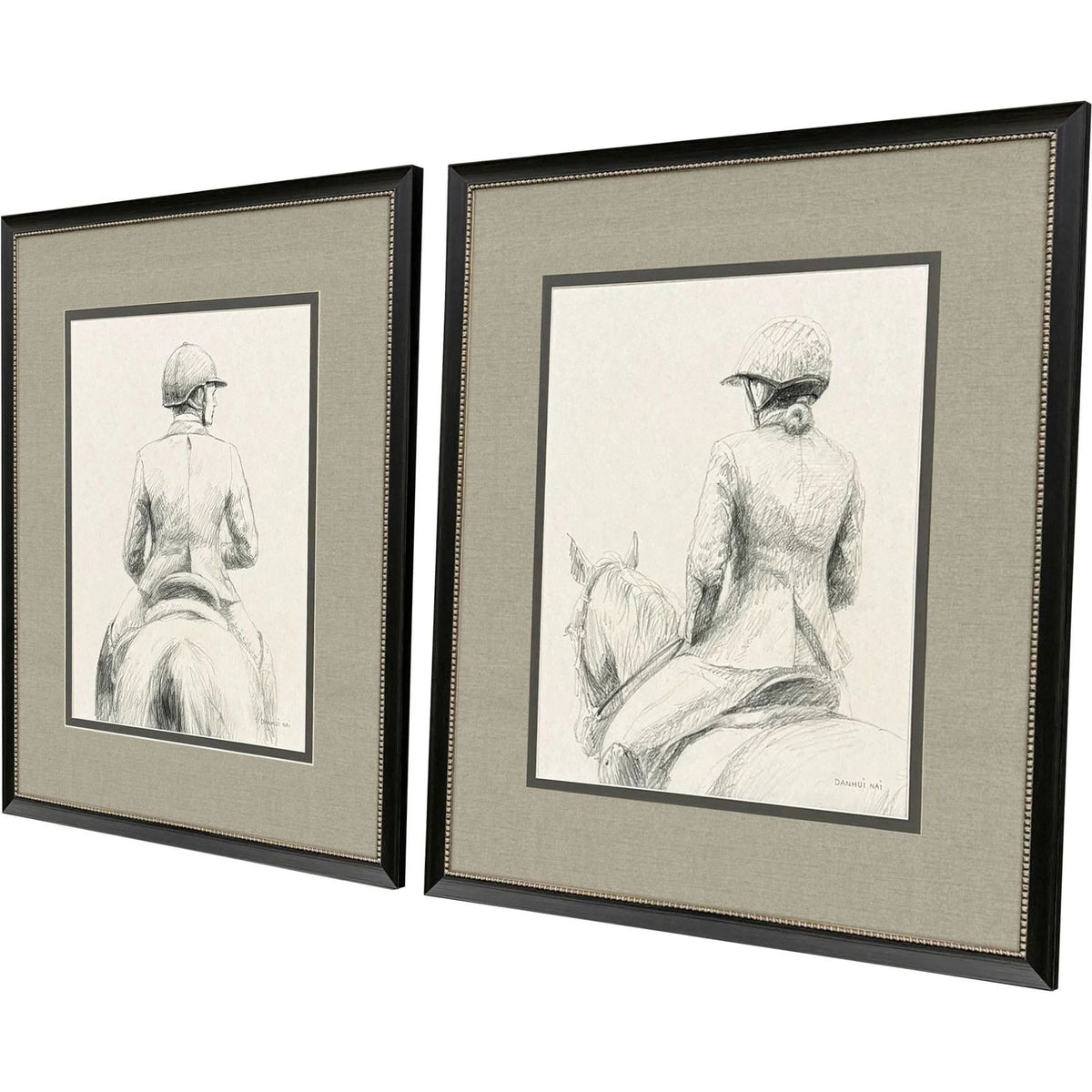 English Rider Wood Framed Wall Art 2PC -- view 3