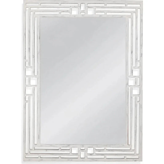 Epsilon MDF White Vertical Wall Mirror - LOOMLAN - Bassett Mirror - Wall Mirrors