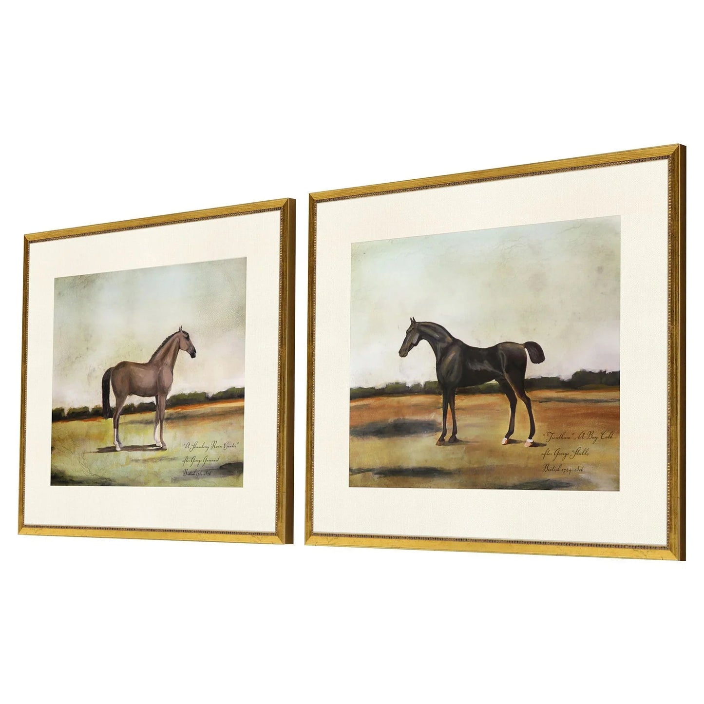 Equestrian Wood Frame Multi Canvas Art 2PC