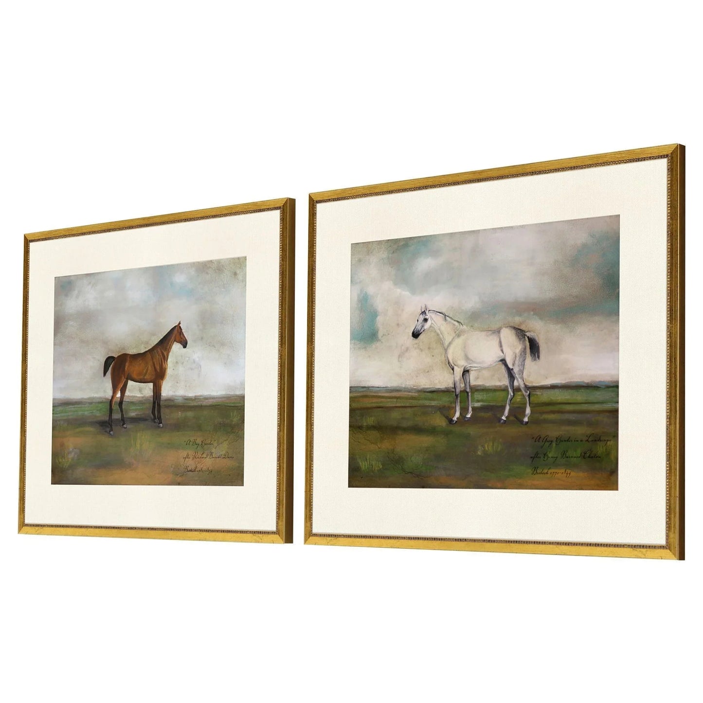Equestrian Wood Frame Multi Canvas Art 2PC