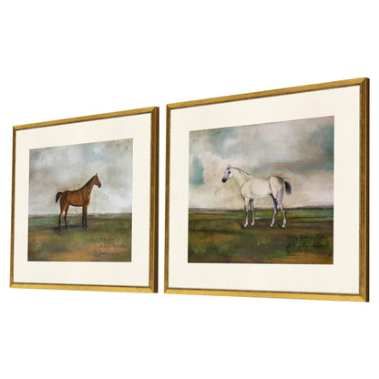 Equestrian Wood Frame Multi Canvas Art 2PC