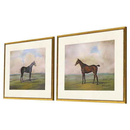 Equestrian Wood Frame Multi Canvas Art 2PC