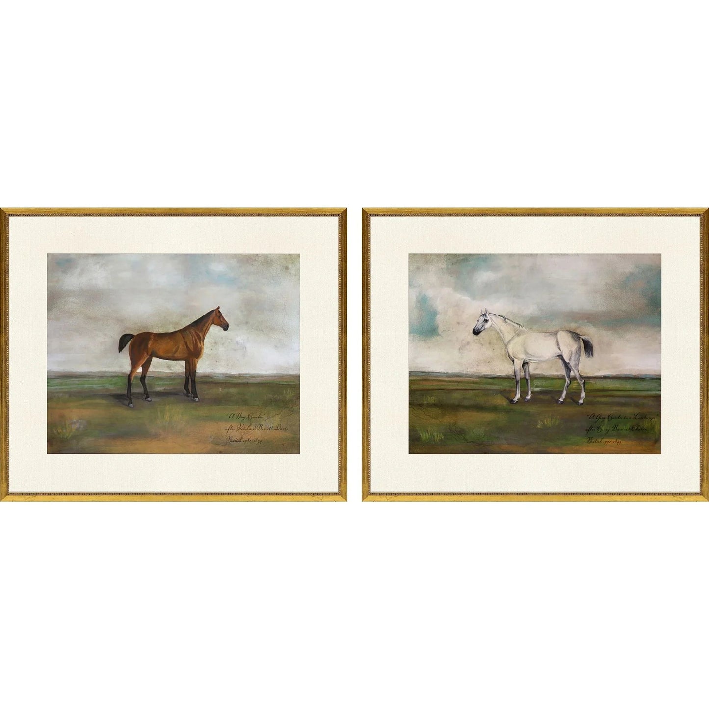 Equestrian Wood Frame Multi Canvas Art 2PC