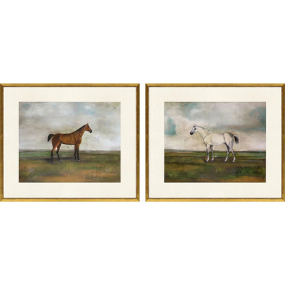 Equestrian Wood Frame Multi Canvas Art 2PC