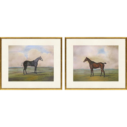 Equestrian Wood Frame Multi Canvas Art 2PC