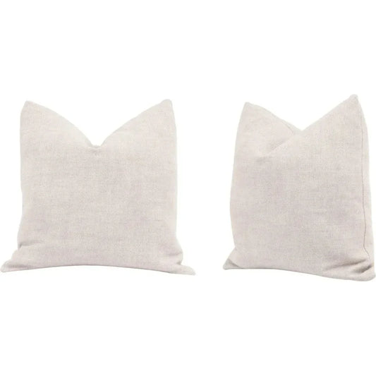 Essential Cream Throw Pillows Insert - 2PC - LOOMLAN - Essentials For Living - Throw Pillows