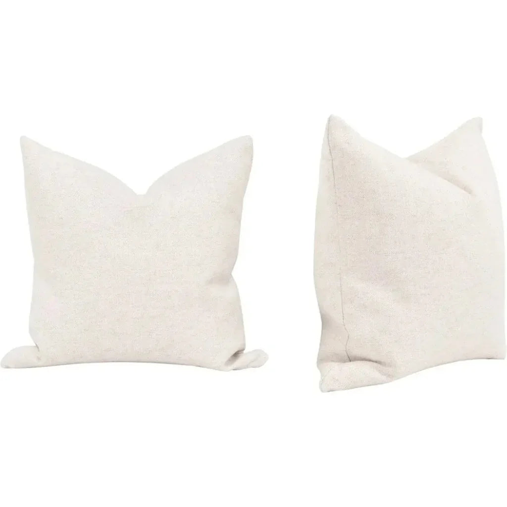 Essential Cream Throw Pillows Insert - 2PC - LOOMLAN - Essentials For Living - Throw Pillows
