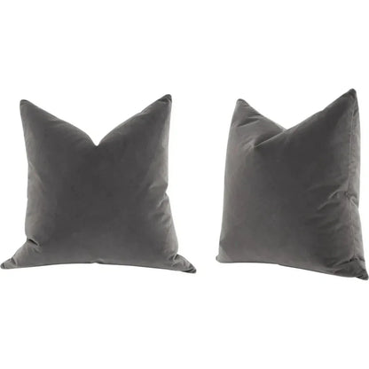 Essential Dove Velvet Throw Pillow Insert - 2PC - LOOMLAN - Essentials For Living - Throw Pillows