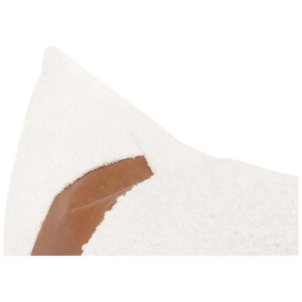 Essential White Boucle Stripe Lumbar Throw Pillow - 2PC - LOOMLAN - Essentials For Living - Throw Pillows