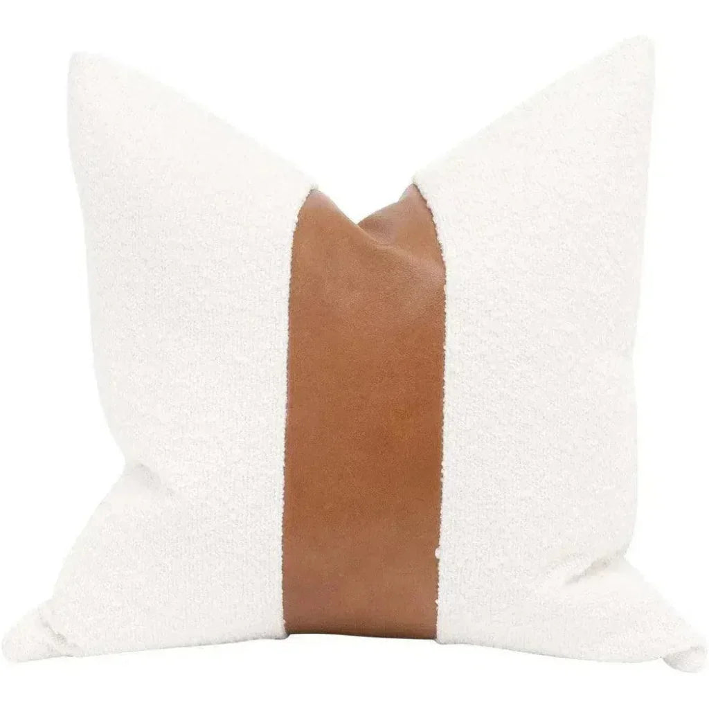Essential White Boucle Stripe Throw Pillow Insert - 2PC - LOOMLAN - Essentials For Living - Throw Pillows