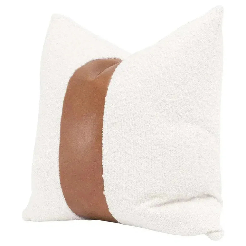 Essential White Boucle Stripe Throw Pillow Insert - 2PC - LOOMLAN - Essentials For Living - Throw Pillows