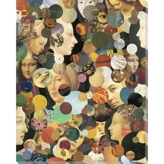 Euphoric Reverie Abstract Faces Canvas Art Outdoor - LOOMLAN - LOOMLAN - Canvas Art