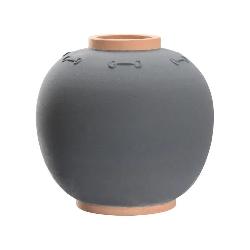 Everly Grey Terracotta Finish Vase - LOOMLAN - Wildwood - Vases & Jars