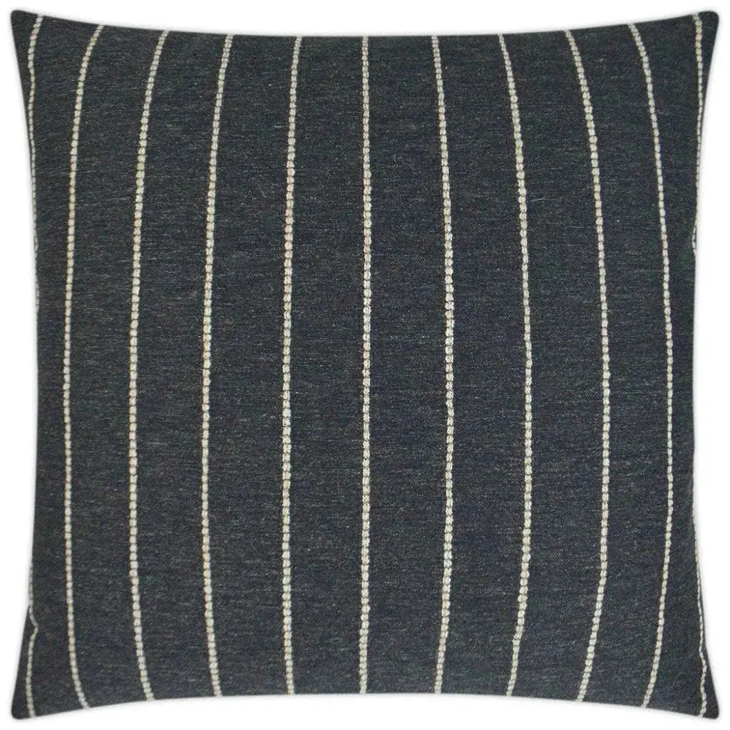 Evie Farmhouse Stripes Black Large Throw Pillow Insert - LOOMLAN - D.V. Kap - Throw Pillows