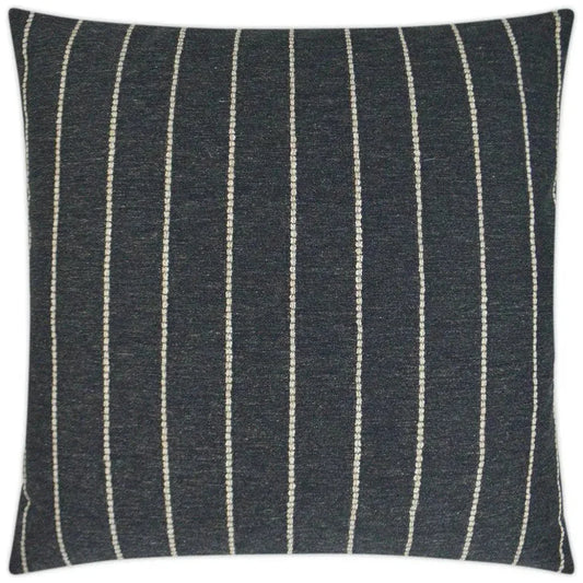 Evie Farmhouse Stripes Black Large Throw Pillow Insert - LOOMLAN - D.V. Kap - Throw Pillows