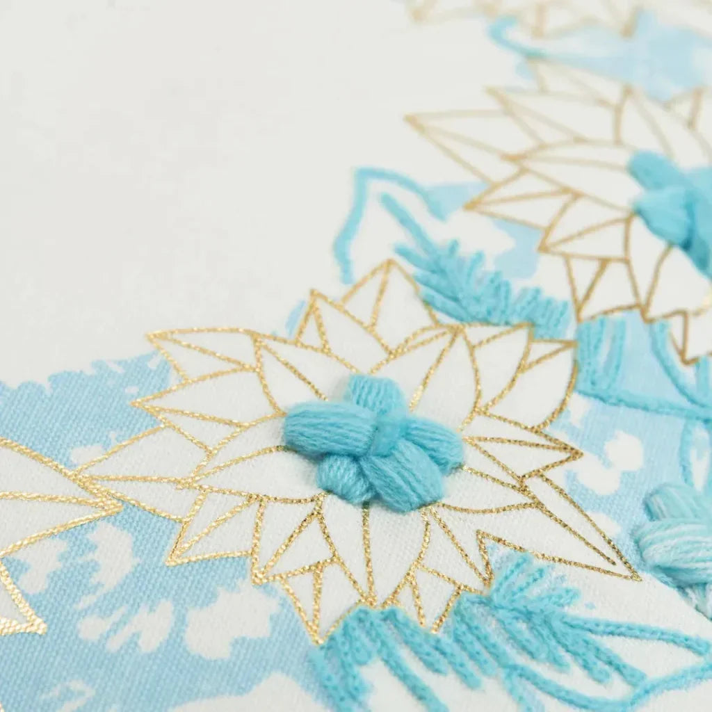 LOOMLAN Evie White Aqua Throw Pillow Down Insert
