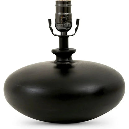 Evie Wood & Textured Cotton Black Table Lamp - LOOMLAN - Moe's Home - Table Lamps