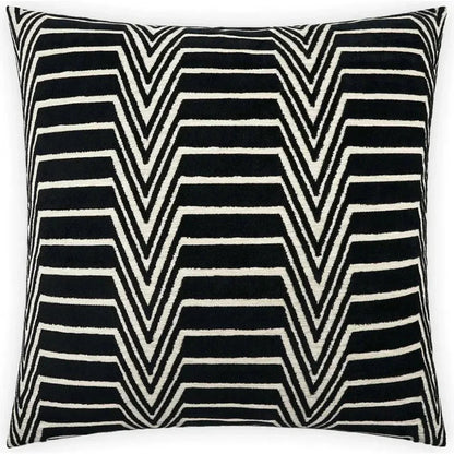 Evora Jet Black Throw Pillow With Insert - LOOMLAN - D.V. Kap - Throw Pillows