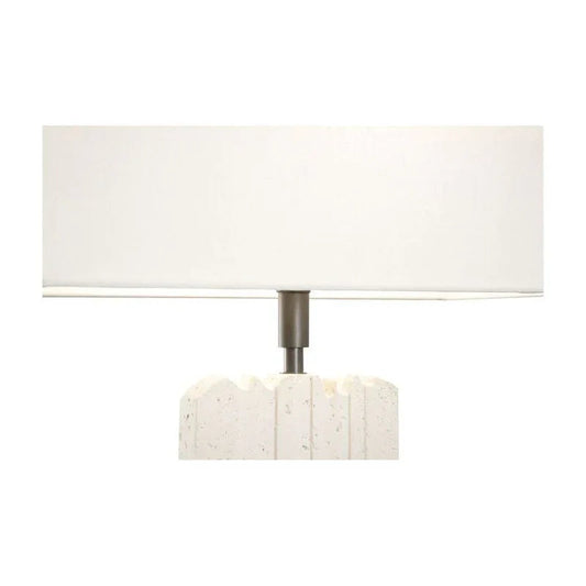Excalibur White And Brown Accent Lighting Table Lamp - LOOMLAN - Wildwood - Table Lamps