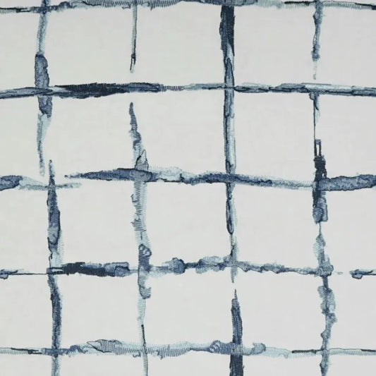 Exciter Embroidery Blue White Large Throw Pillow Insert - LOOMLAN - D.V. Kap - Throw Pillows