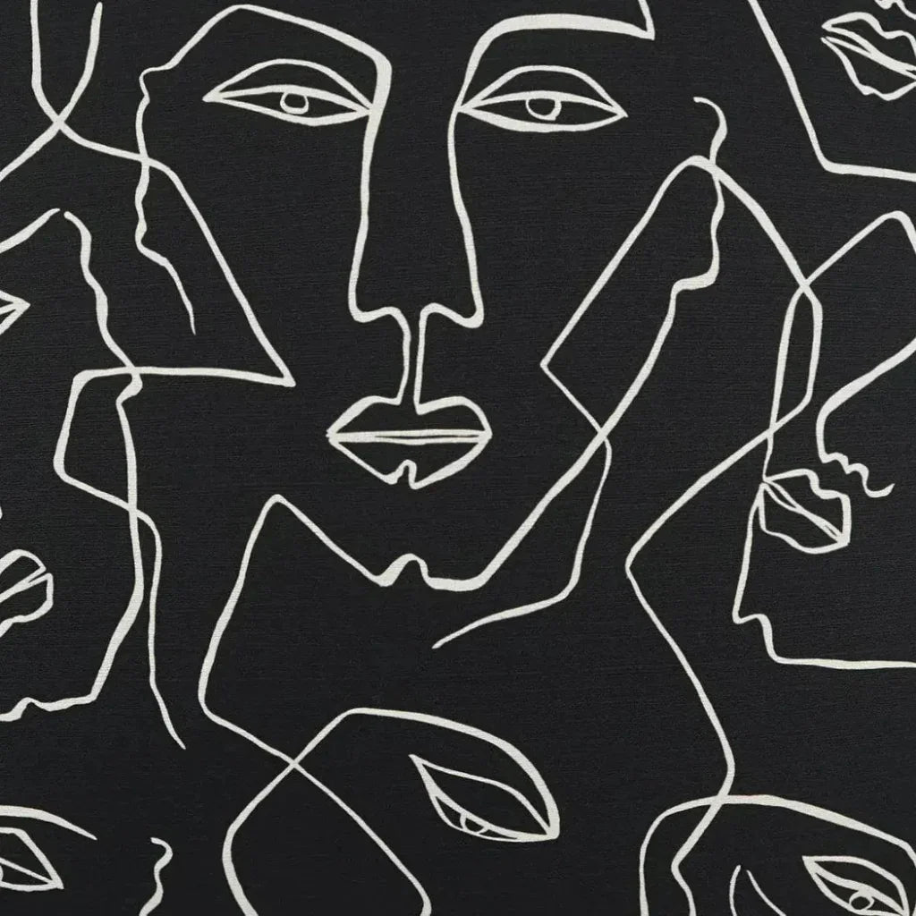 Face Up Black Throw Pillow With Insert - LOOMLAN - D.V. Kap - Throw Pillows