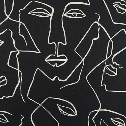 Face Up Black Throw Pillow With Insert - LOOMLAN - D.V. Kap - Throw Pillows