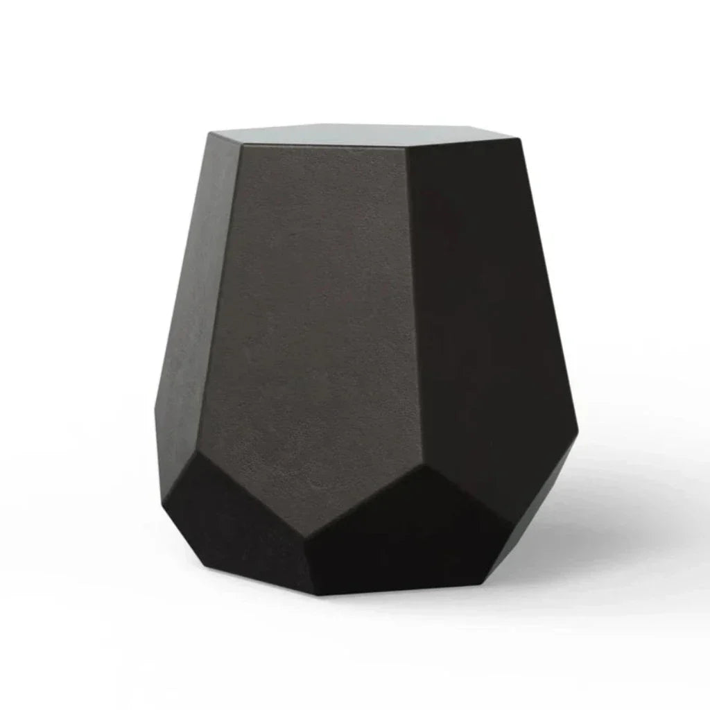 Urbia Faceted Fiber-Reinforced Concrete Outdoor Stool