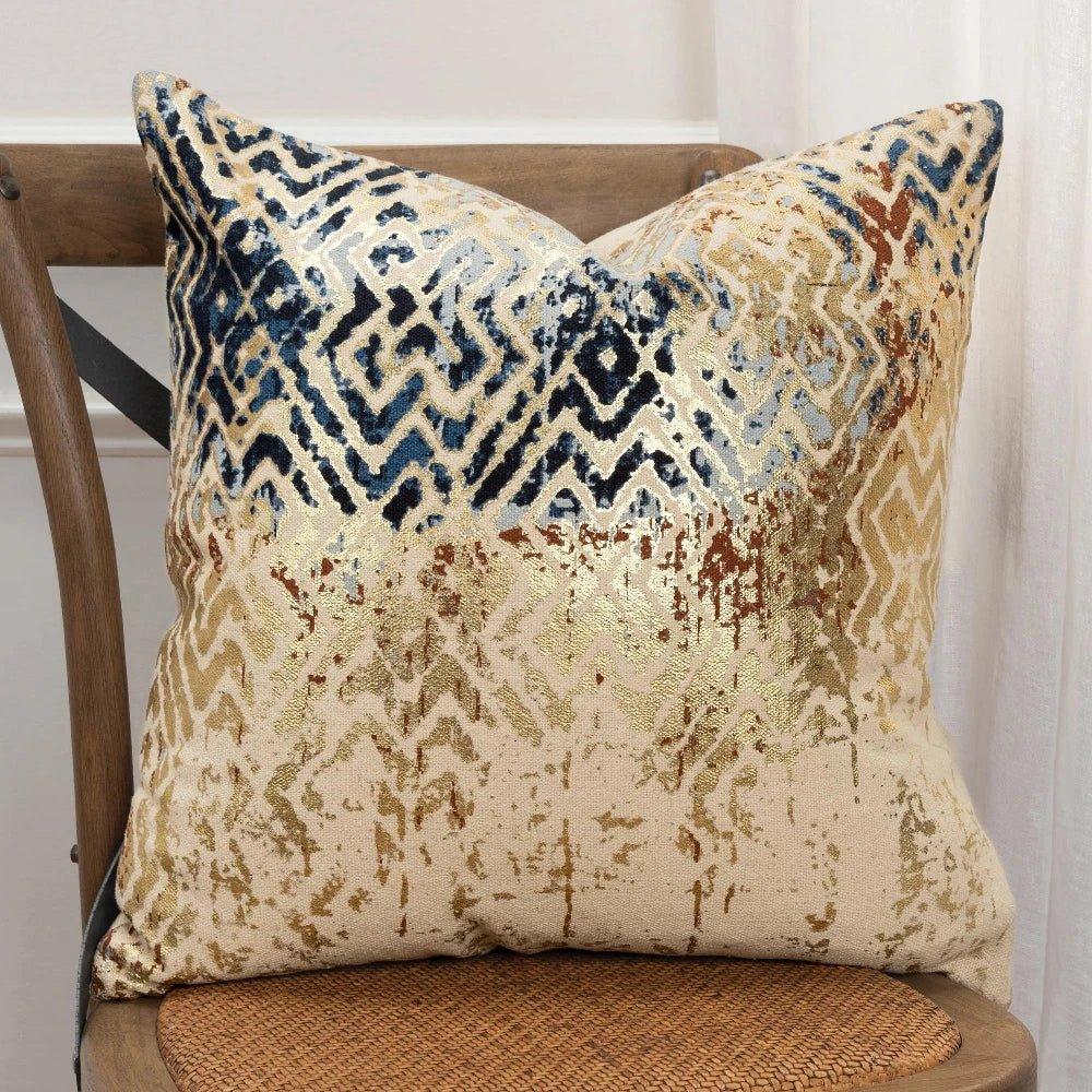 LOOMLAN Faida Gold Throw Pillow With Down Insert