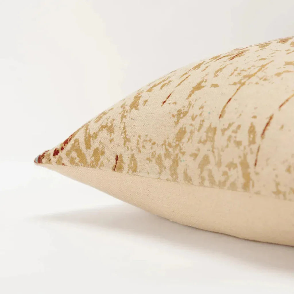 LOOMLAN Faida Gold Throw Pillow With Down Insert