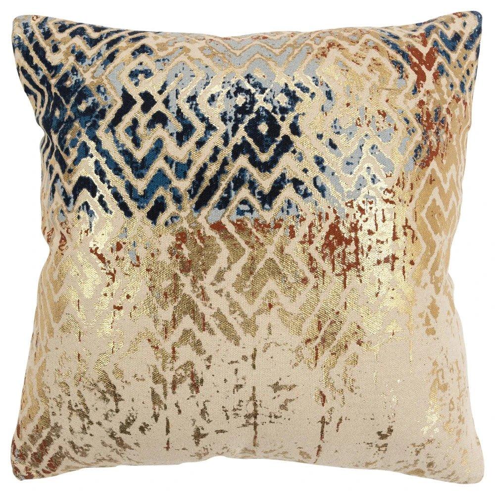 LOOMLAN Faida Gold Throw Pillow With Down Insert