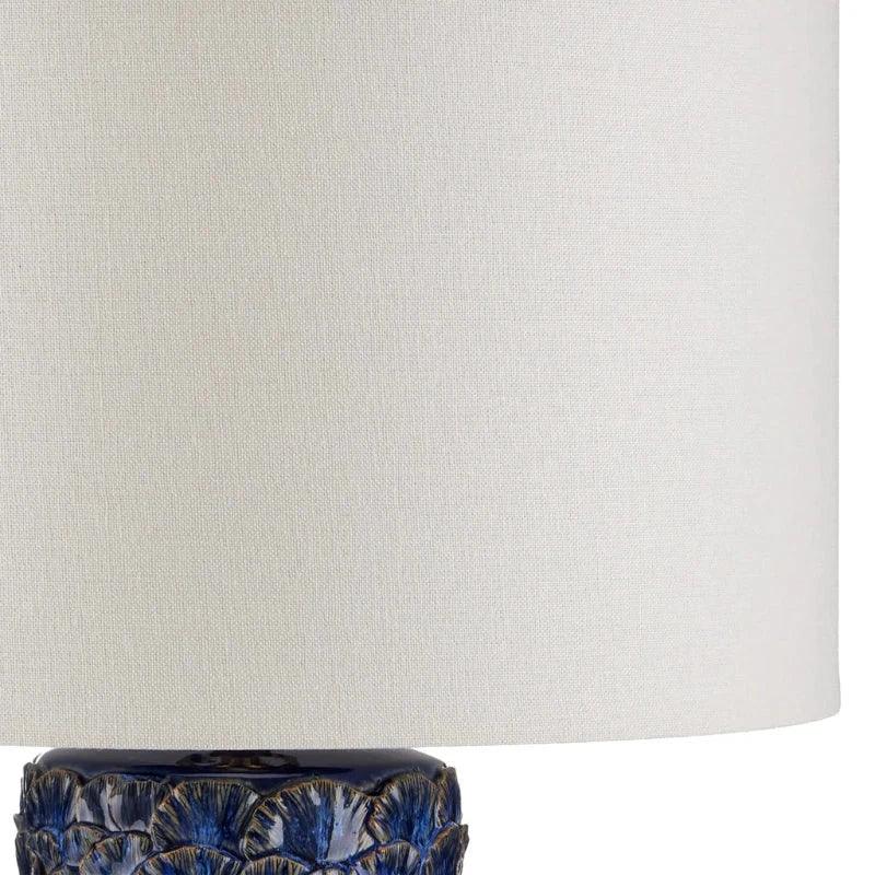Fairmont Dark Blue Textured Table Lamp - LOOMLAN - Currey & Co - Table Lamps