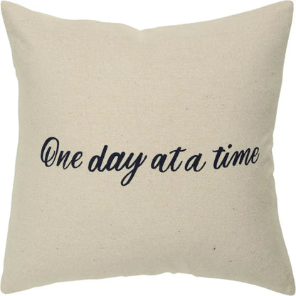 LOOMLAN Faith Square Inked Brown Throw Pillow Cover With Insert